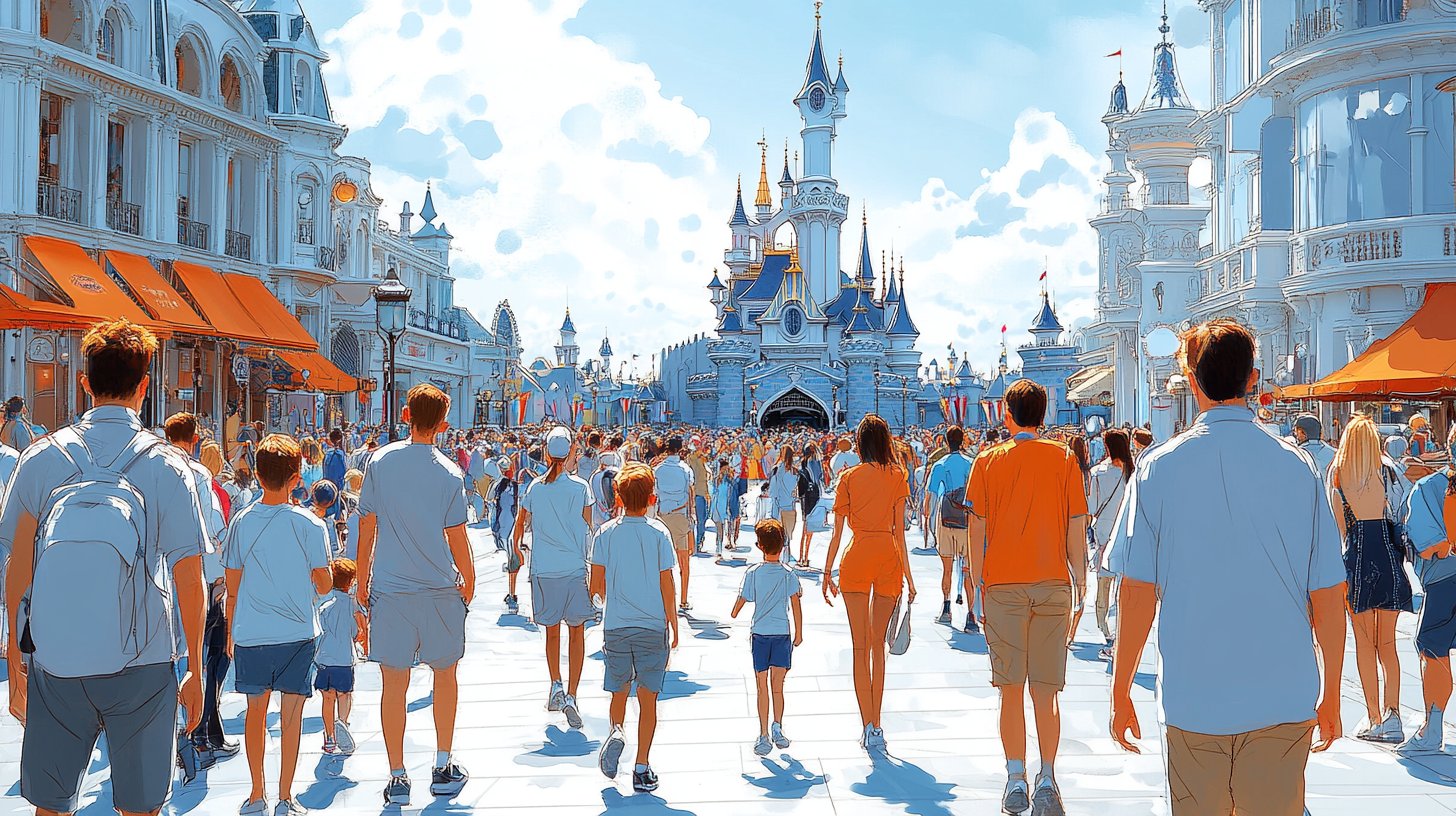 Combien de personnes visitent Disneyland Paris chaque jour ?